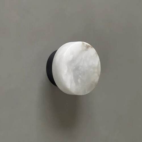 西班牙天然法式云石壁灯北欧设计师中古客厅背景墙装饰卧室床头灯