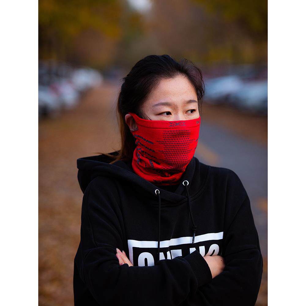 Naroox滑雪面罩男士面部保护围巾女士户外头巾自行车装备温暖黑色