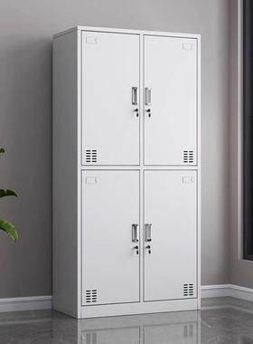 钢制四门更衣柜学校宿舍挂衣柜带锁存包收纳柜办公室多门换衣柜子