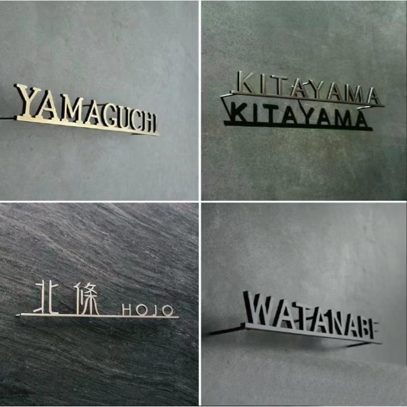 实心不锈钢字钛金字北欧黄铜字门头金属悬空广告字形象墙门牌定做