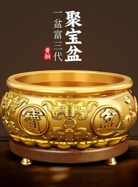 朱炳仁聚宝盆摆件招财聚财纯铜存钱罐黄铜米缸八方来财店铺开业礼