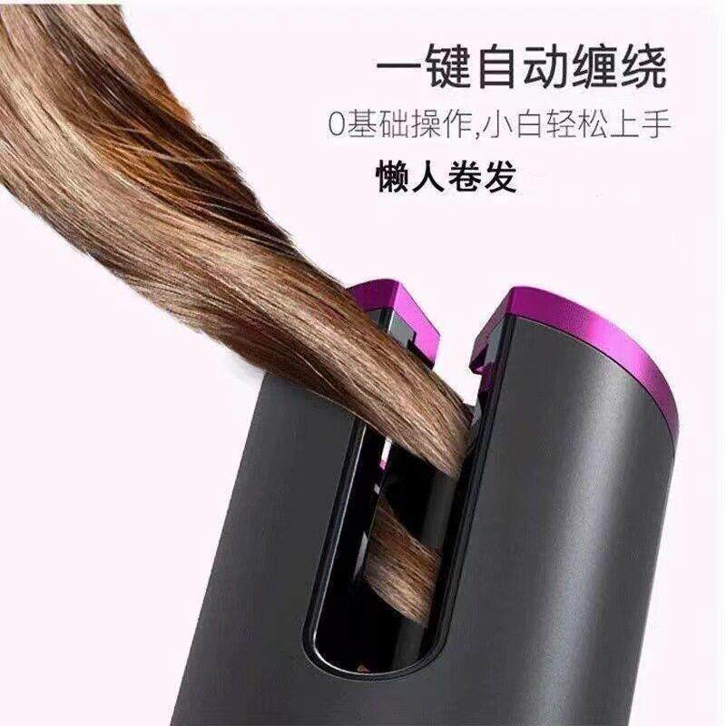 跨境新款便携式USB充电款自动卷发器智能液晶家用迷你懒人卷发棒