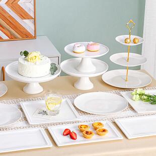 婚礼甜品台展示架摆件下午茶点心盘生日蛋糕架冷餐会套装茶歇摆台