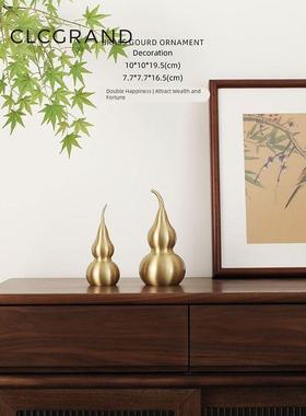 采购产品新中国风黄铜葫芦吸引财富，镇屋，好运饰品，家庭客厅桌