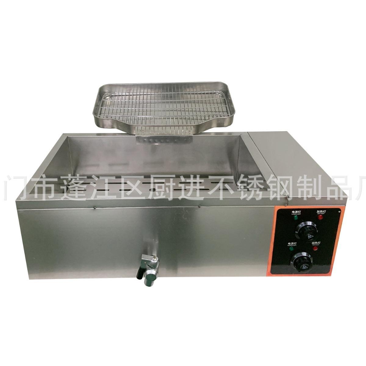 商用40升油炸锅电炸炉电炸锅大容量带滤油盘加厚不锈钢厂家