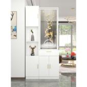 屏风隔断客厅储物架实木面朝门现代简约双面一体入口柜