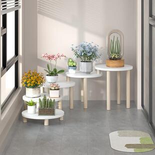 可变圆形落地花架室内阳台多层阶梯黄金葛植物摆放花盆架杂物收纳