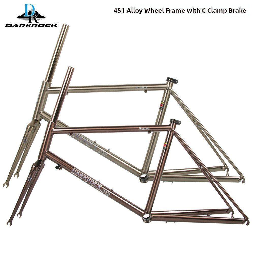 DARKROCK黑岩451小轮公路车钢架雷诺520铬钼钢22寸C夹自行车车架