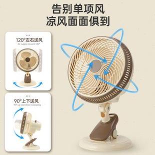 荣鑫床头迷你风扇宿舍静音小型风扇夹扇办公室桌面台扇摇头电风扇