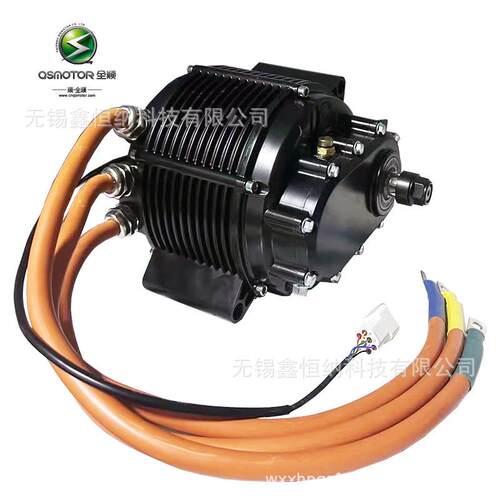 QSMOTOR全顺165 10000W 链条ATV永磁电动车无刷减速机中驱动电机