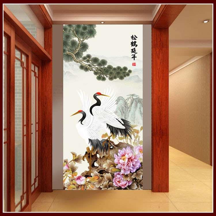 5D魔方钻钻石画厂家直销新款钻石画 圆钻贴钻画DIY钻石贴松鹤延年
