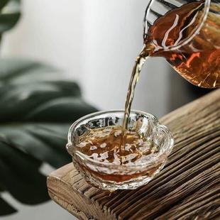 国风小众设计核桃玻璃杯琉璃主人功夫茶杯男个人专用单杯品茗茶盏
