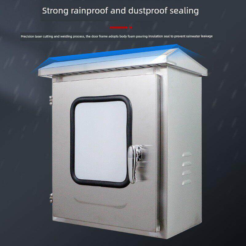 304室外双门配电箱201不锈钢监控箱仪表保护箱防水成套配电箱加厚