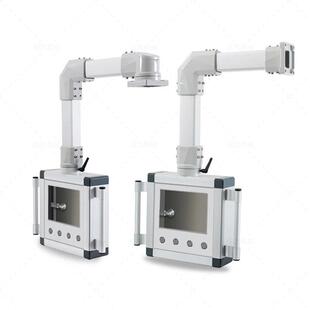 触摸屏悬臂式控制箱总成铝合金人机界面操作箱4560可旋转摇杆箱总