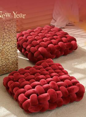 CIMO地上坐垫打坐软垫方形坐墩蒲团飘窗榻榻米网红屁垫子懒人凳子