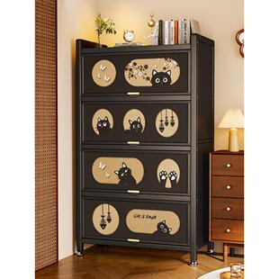 家用储物柜多层收纳柜一体靠墙钢制防晒防尘铁皮柜阳台杂物置物架