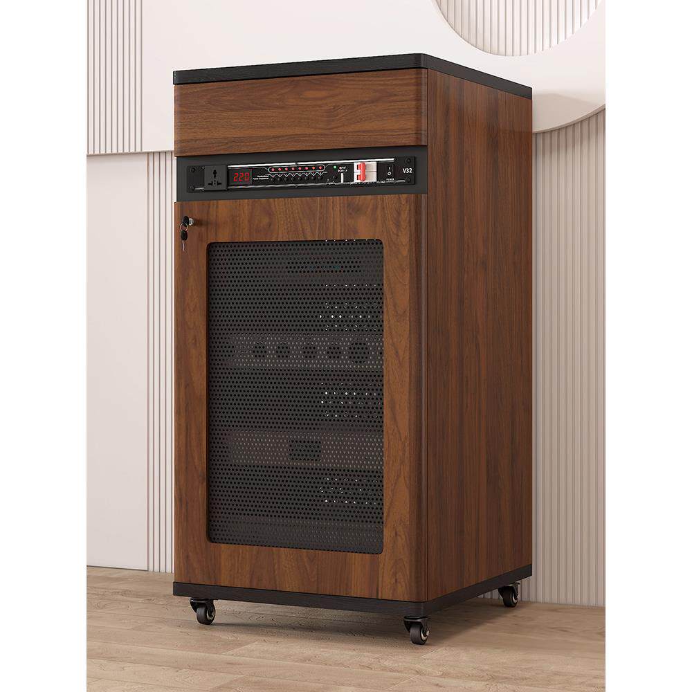 功放机柜专业音响机柜影院功放机架KTV设备柜带U条视听柜子功放柜