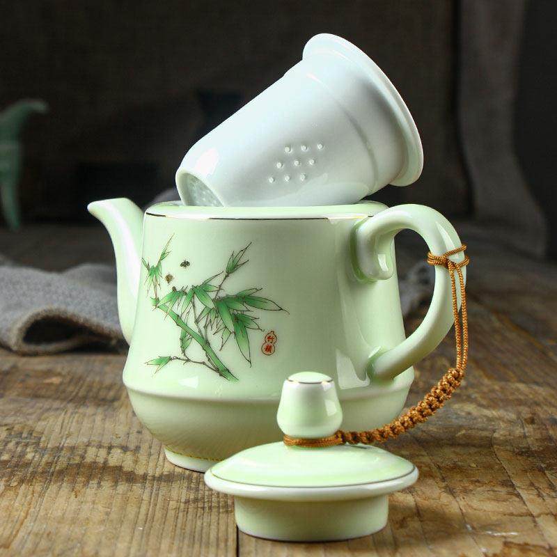 中式茶壶陶瓷内胆过滤单壶家用功夫茶具用品养生壶凉水壶泡茶壶