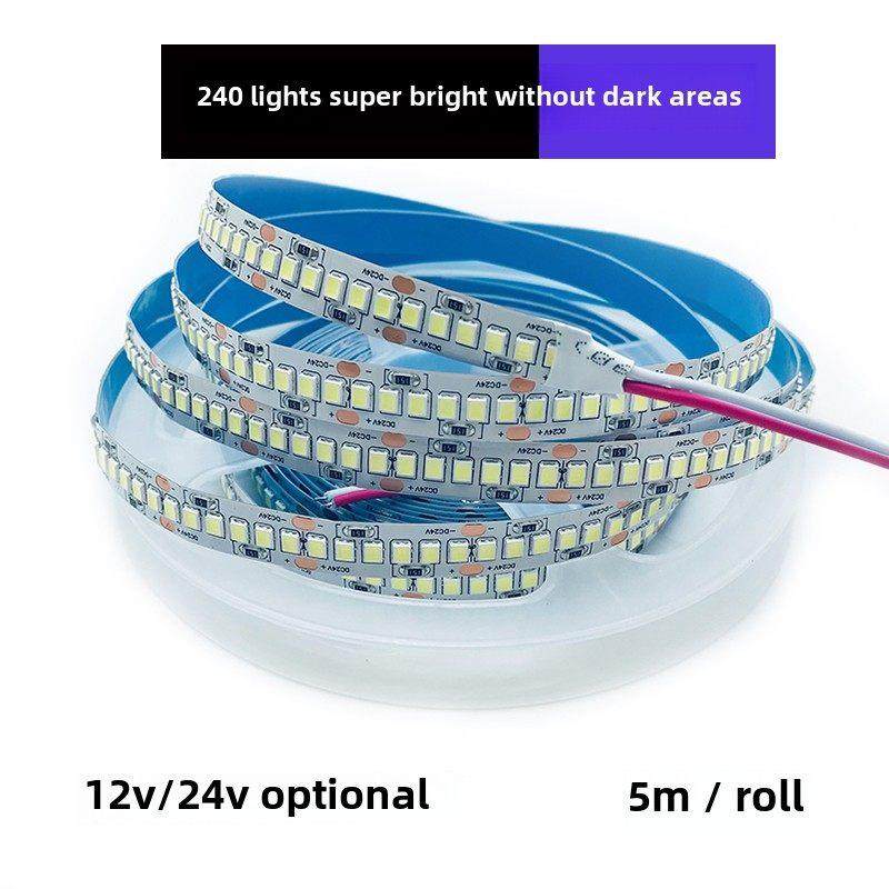 Led灯条12V24V2835贴片240珠金线铜支架高亮度不干胶显示柜线灯,家装灯饰光源,室内LED灯带,淘宝优惠券,粉丝福利购,淘宝优惠卷