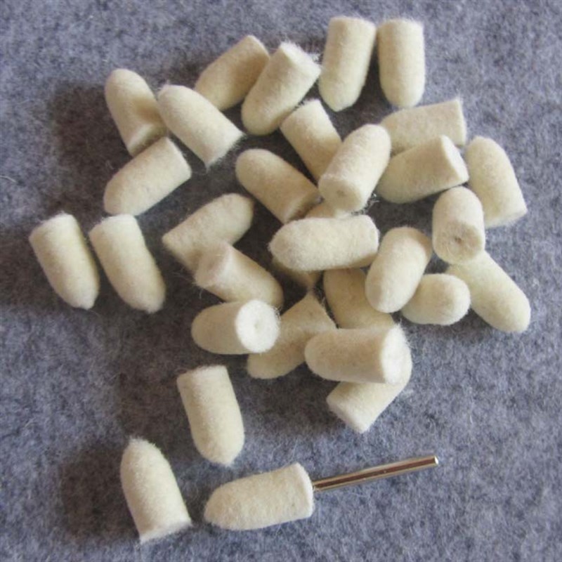 美甲电磨头羊毛抛光轮羊毛磨头C套装磨具抛光圆柱打磨头129pc