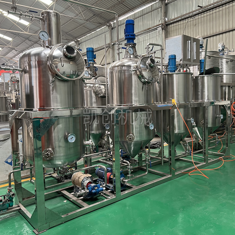 供应茶籽核桃油精炼机 脱磷脱色脱臭脱蜡精炼设备 全自动炼油机