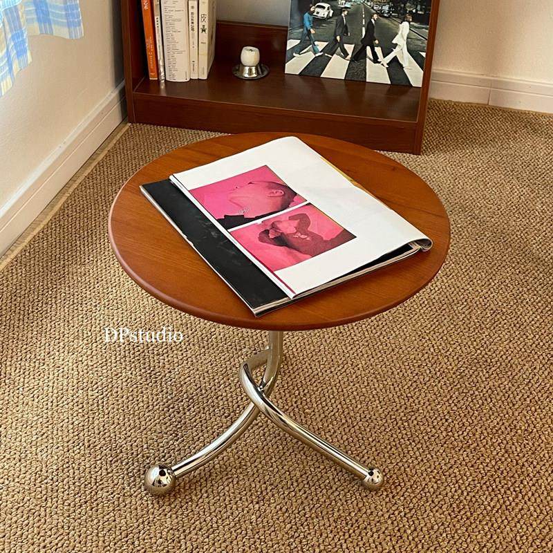 中古沙发边几vintage樱桃木网红茶几创意圆形角几客厅家用迷你桌,住宅家具,角几/边几,淘宝优惠券,粉丝福利购,淘宝优惠卷