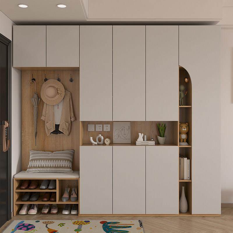 定制鞋柜家用门口入户玄关小户型现代简约大容量衣帽柜一体多功能,住宅家具,鞋柜,淘宝优惠券,粉丝福利购,淘宝优惠卷