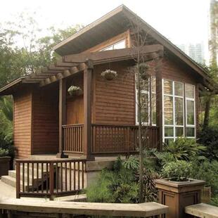 防腐木屋别墅民宿木屋实木定制户外景区移动销售房屋警卫亭保安室