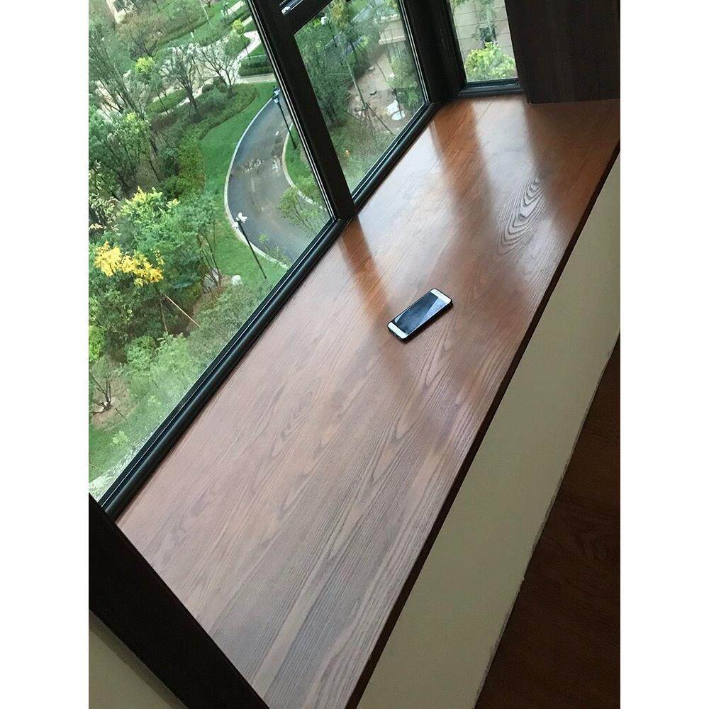 实木台面定制老榆木松木大板一字隔板餐桌书桌飘窗台面板吧台桌面