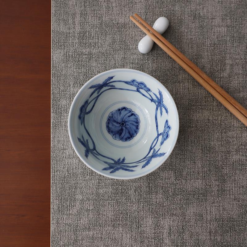 山水一间景德镇青花瓷碗十二宫碗米饭碗糖水碗家用中式餐具