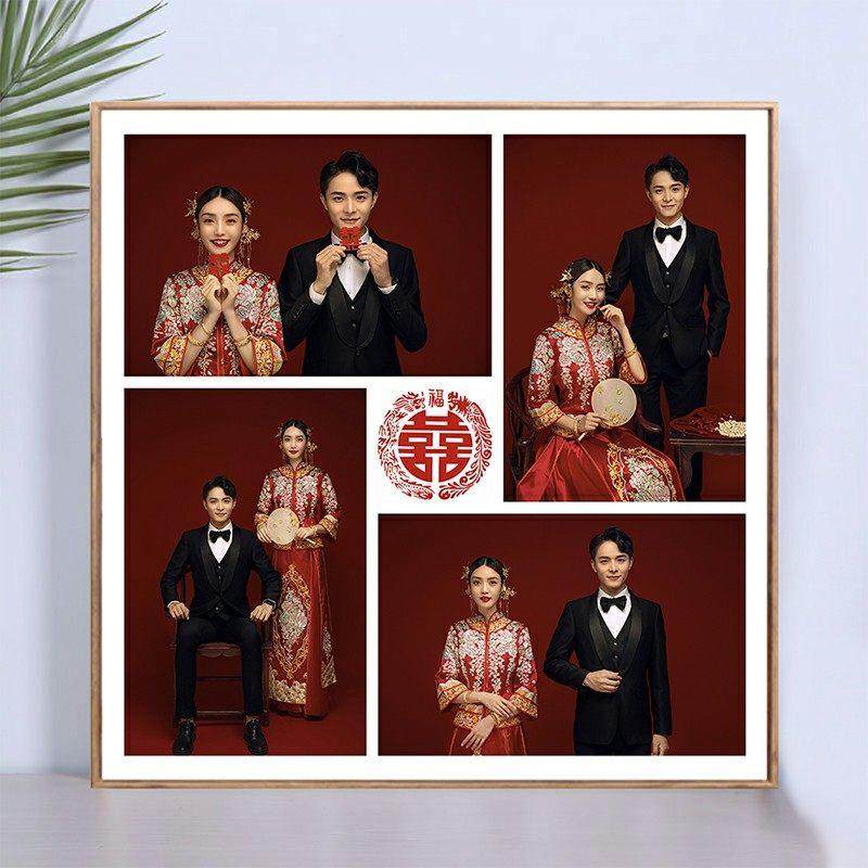 九宫格相框挂墙定制水晶洗相片婚纱照放大宝宝儿童多照片摆台制作,家居饰品,相框/画框,淘宝优惠券,粉丝福利购,淘宝优惠卷