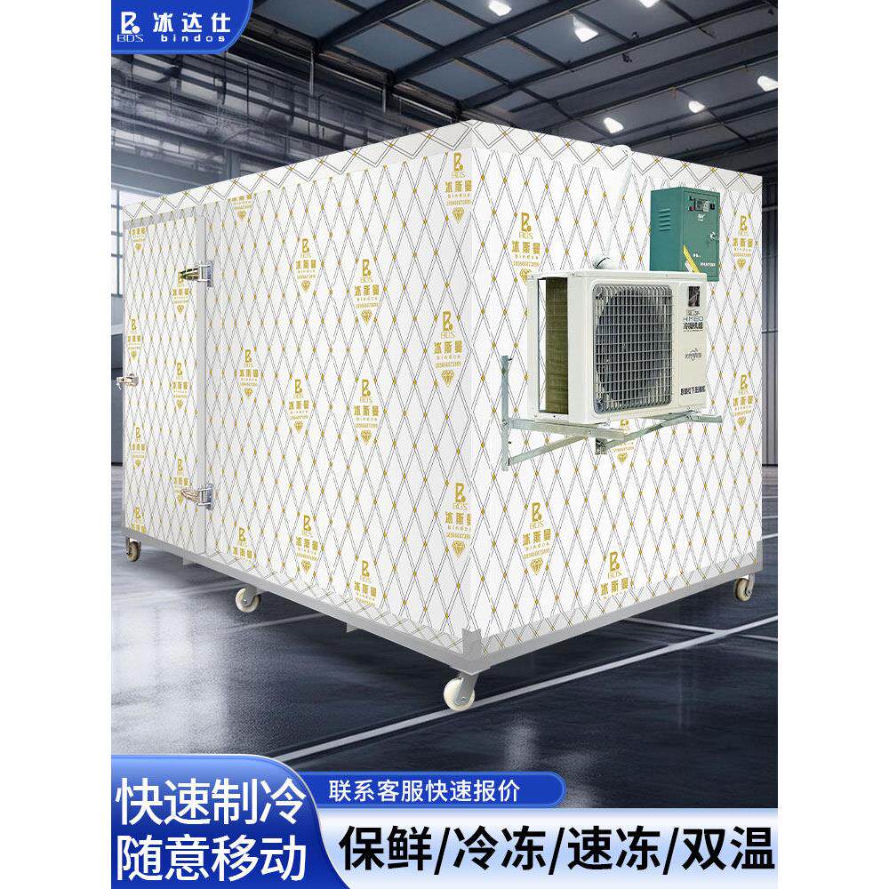 冰达仕小型冷库全套设备移动果蔬冷藏肉类冷冻库家用220V保鲜库