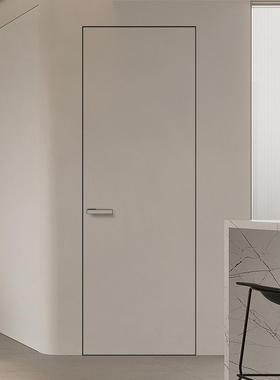 梵屋极简门无边框门隐形门暗门极窄边框门铝木门室内通顶门隐框门