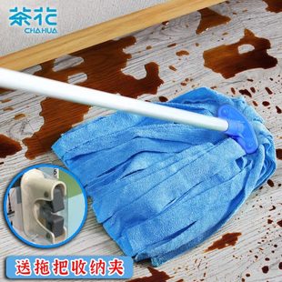拖地布条拖布懒人自拧水地拖 茶花吸水拖把纤维一拖净墩布家用老式