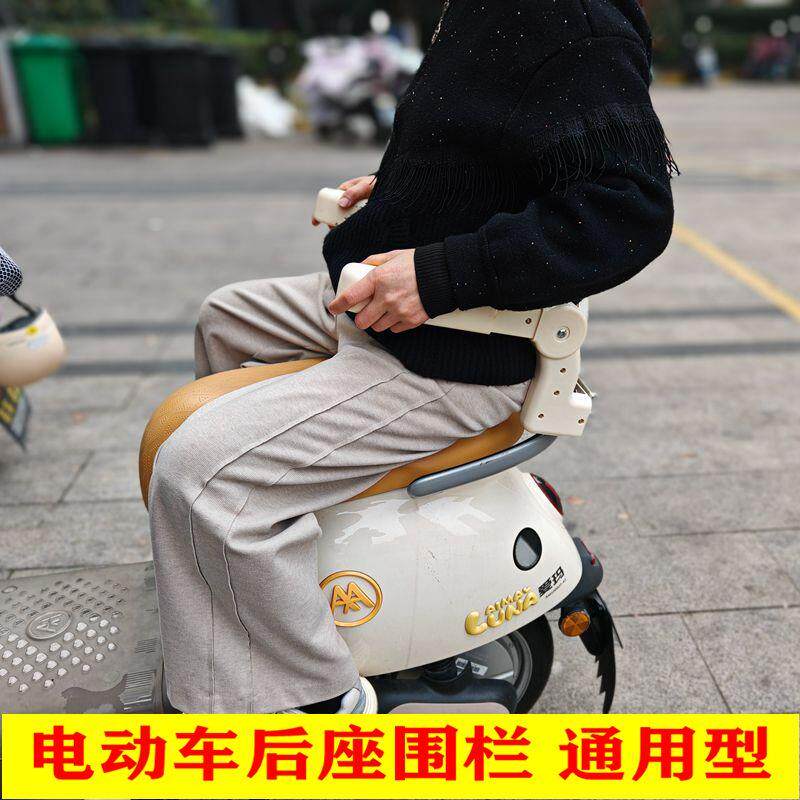 电动车儿童座椅后置护栏带围栏电动车滑板车小孩后座扶手安全坐椅