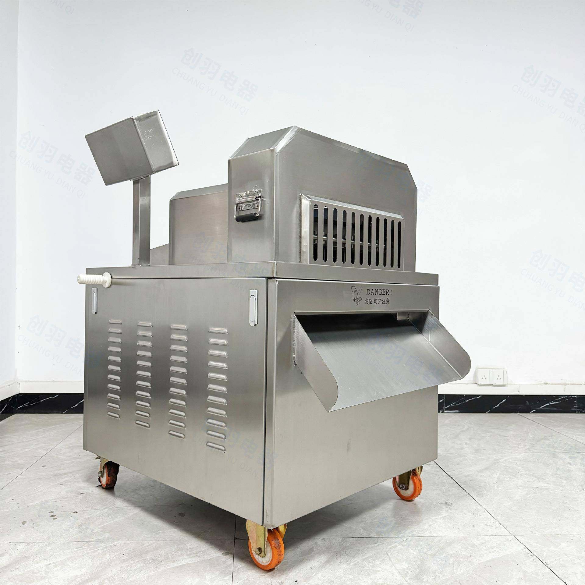 哇噢秘鲁冻板鱿鱼切块机冷冻鸡鸭羊排切块机冰鲜排骨切丁机现货