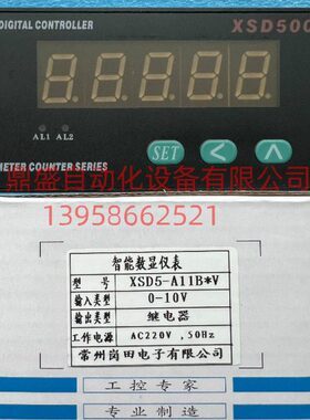 常州岗田XSD5000智能数显仪表 XSD5-A11B*V 输入0-10V 转速表原装