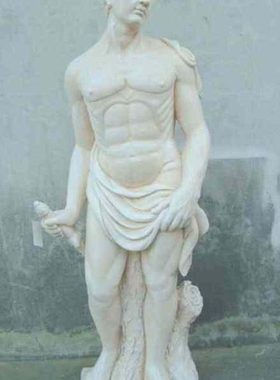 欧式玻璃钢人物雕塑艺术品客厅户外落地摆设可定制作拿剑角斗士