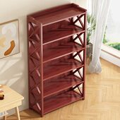 收纳架书架落地置物架子多层客厅非实木家用简易书柜一体靠墙儿童