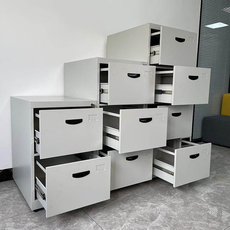 加厚抽屉式办公文件收纳柜二三四抽铁皮资料柜FC卡箱A4快挂劳柜