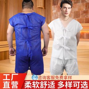 一次性桑拿汗蒸服浴服女款 男款 前后开衫 艾灸浴服高档加大2023新款