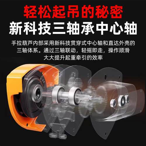 承VD型手拉葫芦动米双轴吊机起重机1吨2t3T36m手环链三角VD型手拉