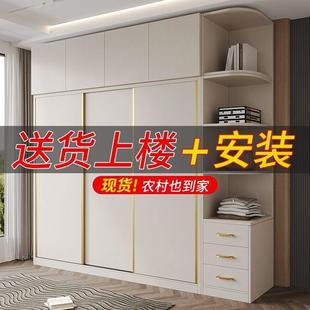 推拉门实木儿童小户型宿舍收纳柜子 衣柜家用卧室出租房用简易组装