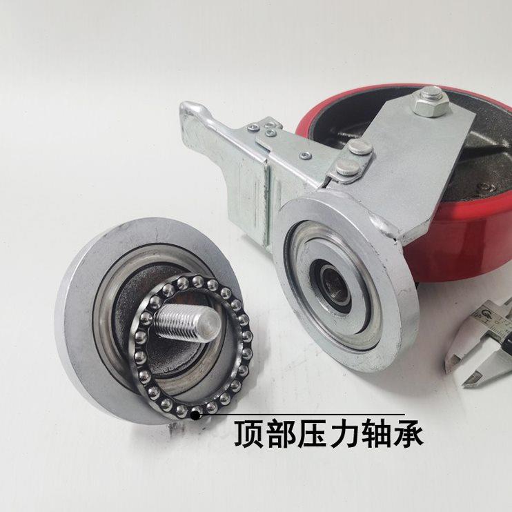 迈悠重型丝杆轮M20螺纹轮万向轮机械M24超重型铁芯压力轴承轮子