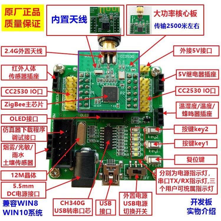 ZigBee节点 CC2530开发板 物联网套件 cc2530f256 BasicRF编程