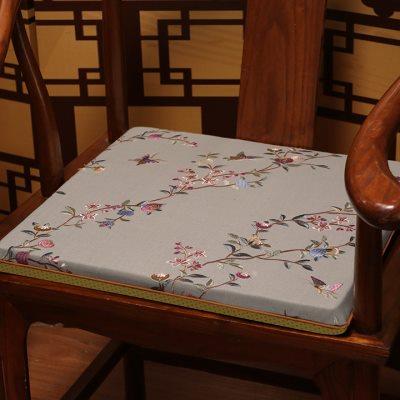 中式坐垫红木家具新中式实木椅子坐垫太师椅餐椅圈椅垫厚薄款定做