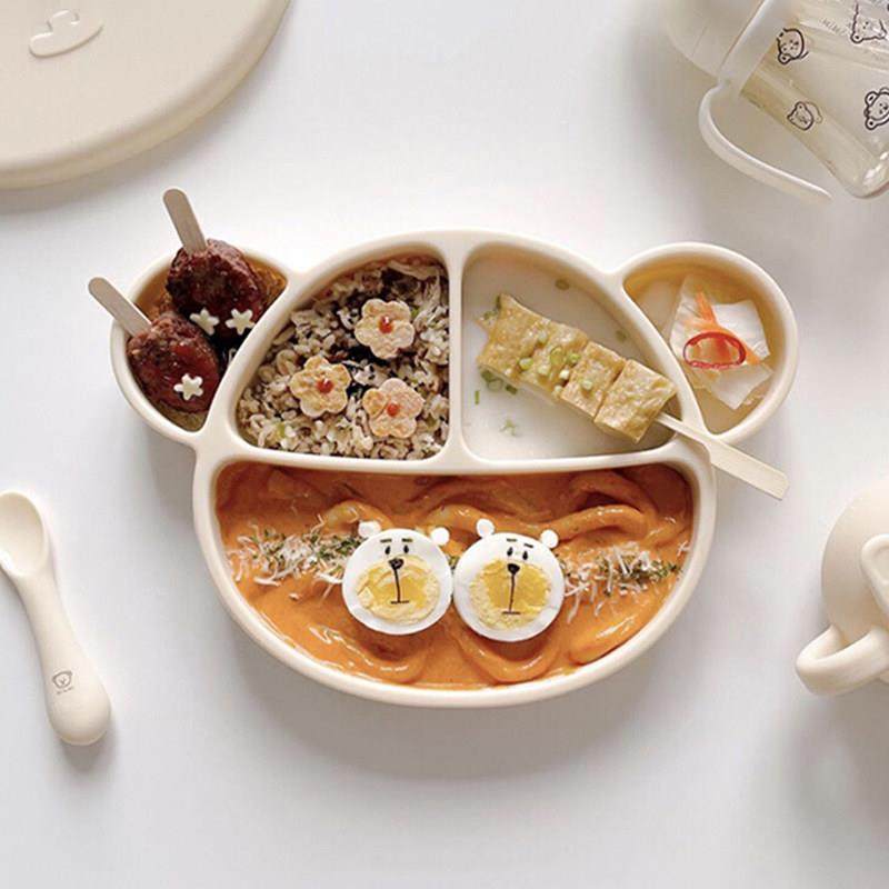 韩系宝宝吸盘餐盘小熊婴儿餐具吸盘式保温防摔吃饭儿童矽胶副食品,婴童用品,儿童餐具,淘宝优惠券,粉丝福利购,淘宝优惠卷