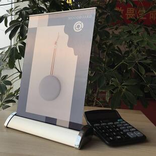 桌面易拉宝定做伸缩小型广告展示画面铝合金迷你海报支架定制打印