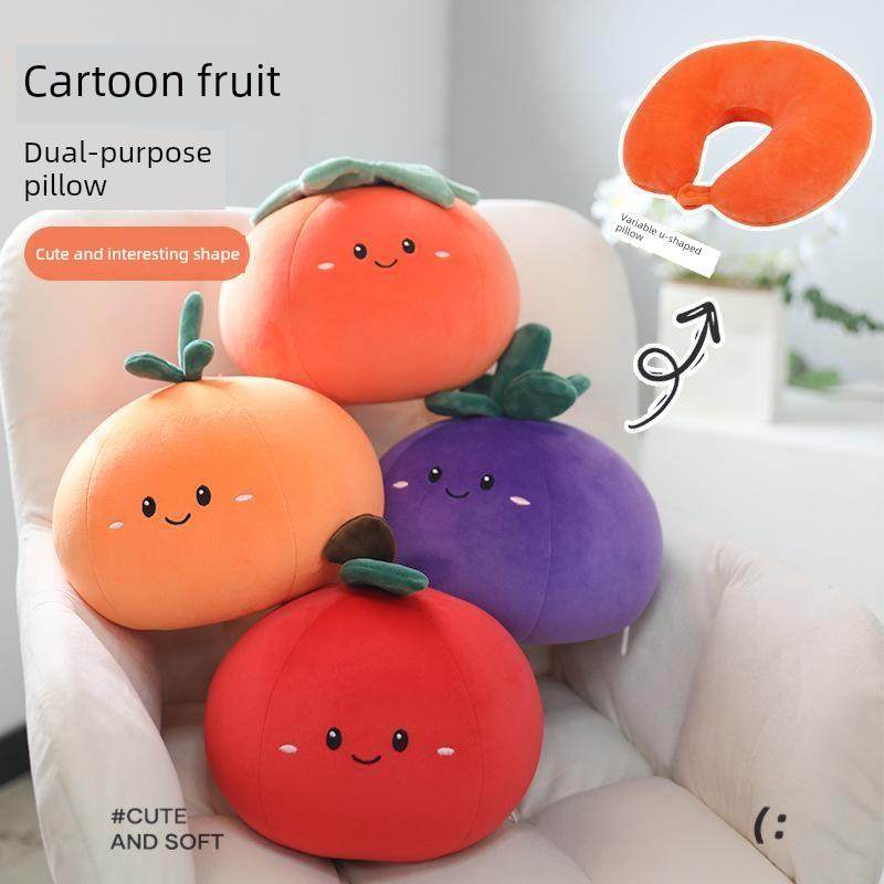 创意可爱u型枕抱枕二合一变形枕办公室午睡护颈枕旅行便携两用枕