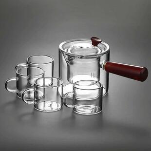 玻璃煮茶壶功夫茶具套装侧把壶耐高温明火电陶炉用高硼硅泡花茶器